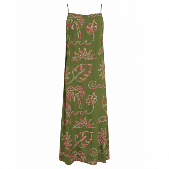 SUGARHILL BRIGHTON Vestidos Vestido Sugarhill Raganni Sundress Khaki, Tropical Line Drawing