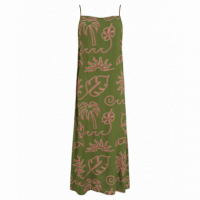 SUGARHILL BRIGHTON Vestidos Vestido Sugarhill Raganni Sundress Khaki, Tropical Line Drawing