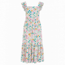 SUGARHILL BRIGHTON Vestidos Vestido Sugarhill Estelle Off White, Fruit Checkerboard