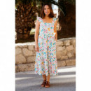 SUGARHILL BRIGHTON Vestidos Vestido Sugarhill Estelle Off White, Fruit Checkerboard