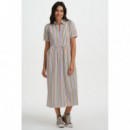 SUGARHILL BRIGHTON Vestidos Vestido Sugarhill Gillian Multi, Colourful Canvas Stripe