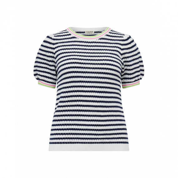 SUGARHILL BRIGHTON Jerséis y Sudaderas Top Sugarhill Coraline Off White/navy, Nautical Stripe