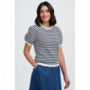 SUGARHILL BRIGHTON Jerséis y Sudaderas Top Sugarhill Coraline Off White/navy, Nautical Stripe