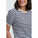 SUGARHILL BRIGHTON Jerséis y Sudaderas Top Sugarhill Coraline Off White/navy, Nautical Stripe