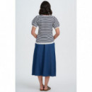 SUGARHILL BRIGHTON Jerséis y Sudaderas Top Sugarhill Coraline Off White/navy, Nautical Stripe