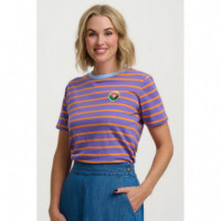 SUGARHILL BRIGHTON Camisetas Mujer Camiseta Sugarhill Maggie Mauve/orange, Daisy Badge