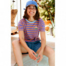 SUGARHILL BRIGHTON Camisetas Mujer Camiseta Sugarhill Maggie Mauve/orange, Daisy Badge