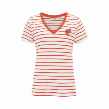 SUGARHILL BRIGHTON Camisetas Mujer Camiseta Sugarhill Khloe Red/off White Stripe, Strawberry