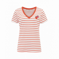 SUGARHILL BRIGHTON Camisetas Mujer Camiseta Sugarhill Khloe Red/off White Stripe, Strawberry