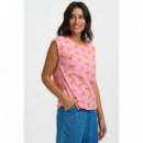 SUGARHILL BRIGHTON Camisetas Mujer Camiseta Sugarhill Chrissy Pink, Oranges