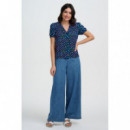 SUGARHILL BRIGHTON Blusas y Camisas Camisa Sugarhill Elaine Petrol Navy, Rainbow Marbles