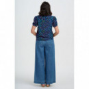 SUGARHILL BRIGHTON Blusas y Camisas Camisa Sugarhill Elaine Petrol Navy, Rainbow Marbles