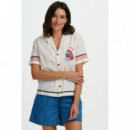 SUGARHILL BRIGHTON Blusas y Camisas Camisa Sugarhill Michelle Off White, Pink Leopard