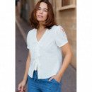 SUGARHILL BRIGHTON Blusas y Camisas Camisa Sugarhill Adaline Bow Off White, Folk Floral