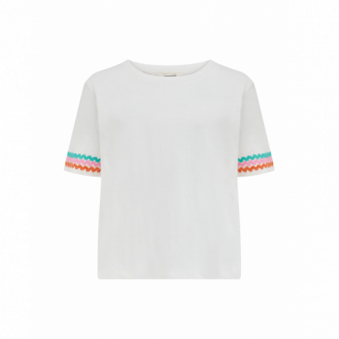 SUGARHILL BRIGHTON Camisetas Mujer Camiseta Sugarhill Shelby White, Ric Rac Trim