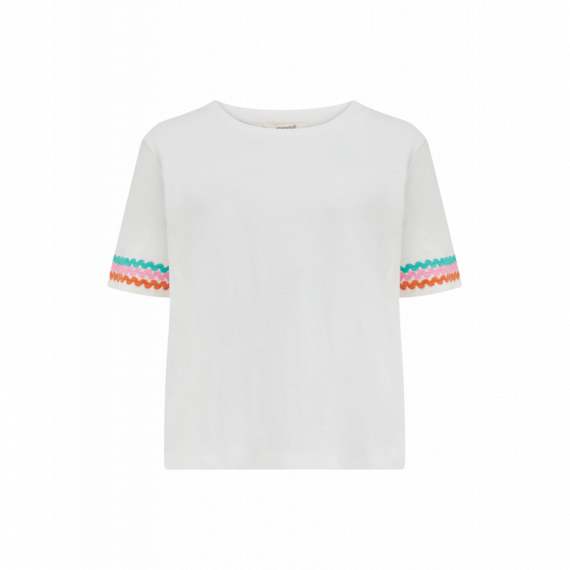 SUGARHILL BRIGHTON Camisetas Mujer Camiseta Sugarhill Shelby White, Ric Rac Trim