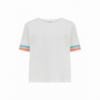 SUGARHILL BRIGHTON Camisetas Mujer Camiseta Sugarhill Shelby White, Ric Rac Trim