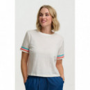 SUGARHILL BRIGHTON Camisetas Mujer Camiseta Sugarhill Shelby White, Ric Rac Trim