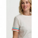 SUGARHILL BRIGHTON Camisetas Mujer Camiseta Sugarhill Shelby White, Ric Rac Trim