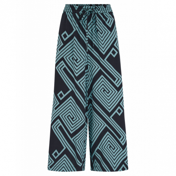 SUGARHILL BRIGHTON Pantalones Mujer Pantalón Sugarhill Ameera Black/green, Geometric Lines