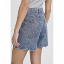 Bermudas Shorts ICHI Aveny Medium Blue Stone Washed
