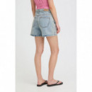 Bermudas Shorts ICHI Aveny Light Blue Bleached