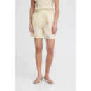 Bermudas Shorts ICHI Ginni Cross Stitch Flowers