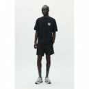 Camisetas Hombre Camiseta Double a By WOOD WOOD Liam Aachest Black