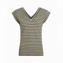 Camisetas Mujer Camiseta KING LOUIE Double V Top Beebop Stripe Black