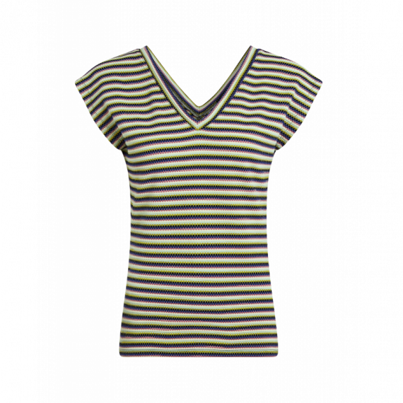 Camisetas Mujer Camiseta KING LOUIE Double V Top Beebop Stripe Black