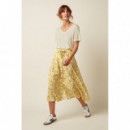 Faldas Falda KING LOUIE Judy Laguna Woven Spring Yellow