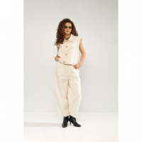 Pantalones Mujer Pantalón NÜMPH Nusunna Whitecap Gray