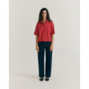 Blusas y Camisas Blusa THINKING MU Ane Red Checks Seersucker
