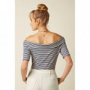 camisetas mujer Top KING LOUIE Nives Beacon Blue