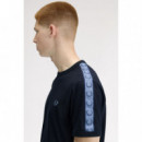 Camisetas Hombre Camiseta FRED PERRY M4613 Ringer Cinta Deportiva Azul Marino