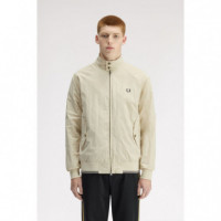 Chaquetas Hombre Chaqueta FRED PERRY J2321 Harrington Efecto Arrugado Avena