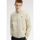Chaquetas Hombre Chaqueta FRED PERRY J2321 Harrington Efecto Arrugado Avena