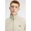 Chaquetas Hombre Chaqueta FRED PERRY J2321 Harrington Efecto Arrugado Avena