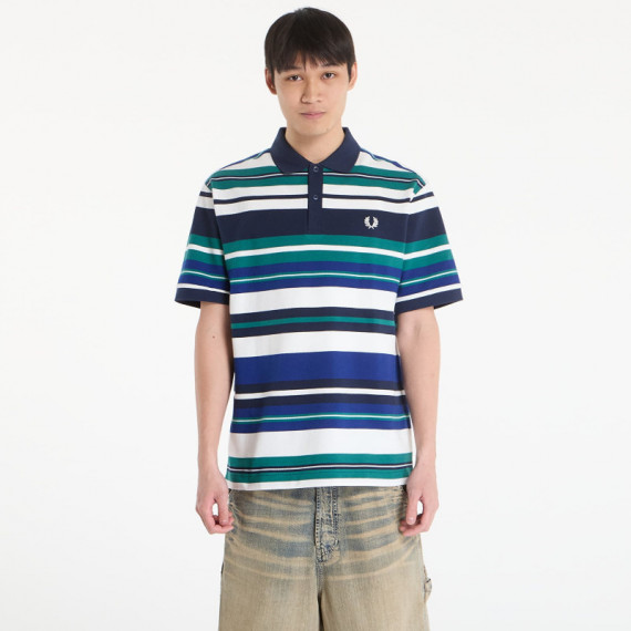 Polos Polo FRED PERRY M2423 Rayas Deep Mint