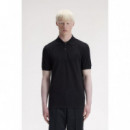 Polos Polo FRED PERRY M6000 11B Gris Carbón Jaspeado / Negro