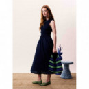 Vestidos Vestido FRNCH Saquarema Bleu Marine