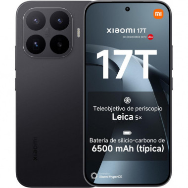 Tel&eacute;fono Xiaomi 17T 6.59" 256GB / 12 GB / 5G Negro