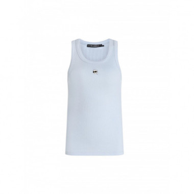 KARL LAGERFELD - ikon ribbed tank top - 1kz - B2W17099/1kz