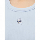 KARL LAGERFELD - ikon ribbed tank top - 1kz - B2W17099/1kz