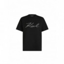 KARL LAGERFELD - karl boucle t-shirt - 999 - B3W17089/999