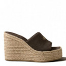 Sandalias de lona de cuña tipo alpargatas