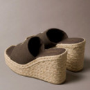Sandalias de lona de cuña tipo alpargatas