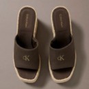 Sandalias de lona de cuña tipo alpargatas