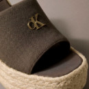 Sandalias de lona de cuña tipo alpargatas