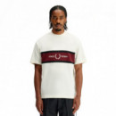Camiseta con panel bordado